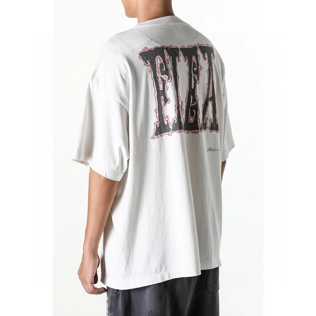 CACTUS PLANT FLEA MARKET x SAINT Mxxxxxx SUN SS TEE/WHT CPFM joint model Four-eye sun printed short sleeves Off-white S-XL Cylindrical fabric without side seams 220g high weight OE yarn ⚠️Note: It is almost meaningless if it is not a cylindrical fabric Customized CPFM joint main mark/wash mark/little angel anti-counterfeiting label Original-level printing factory Top purchasing level